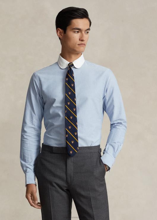 camisa oxford de corte personalizado hombres bsr azul Ralph Lauren 2XR2V958