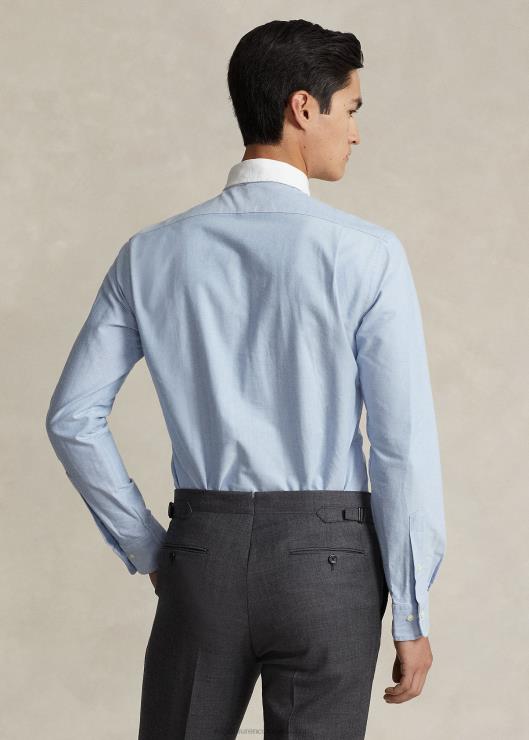 camisa oxford de corte personalizado hombres bsr azul Ralph Lauren 2XR2V958