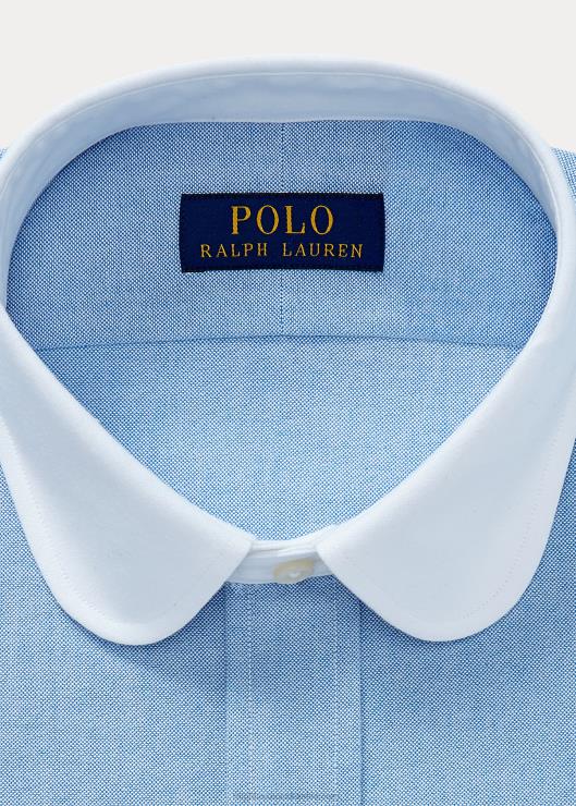 camisa oxford de corte personalizado hombres bsr azul Ralph Lauren 2XR2V958
