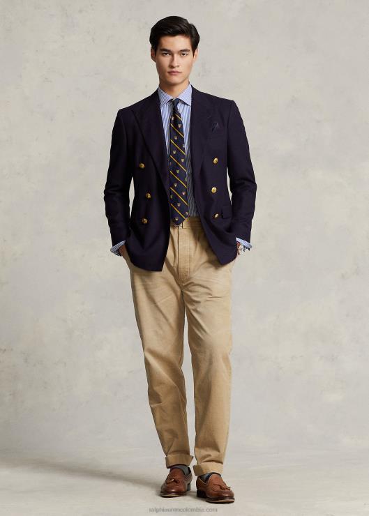 camisa regent slim fit de popelina a rayas hombres azul cobalto/blanco Ralph Lauren 2XR2V1263