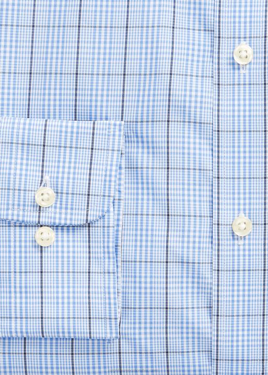 camisa slim fit de cuadros escoceses hombres 5497 azul/blanco multi Ralph Lauren 2XR2V1260