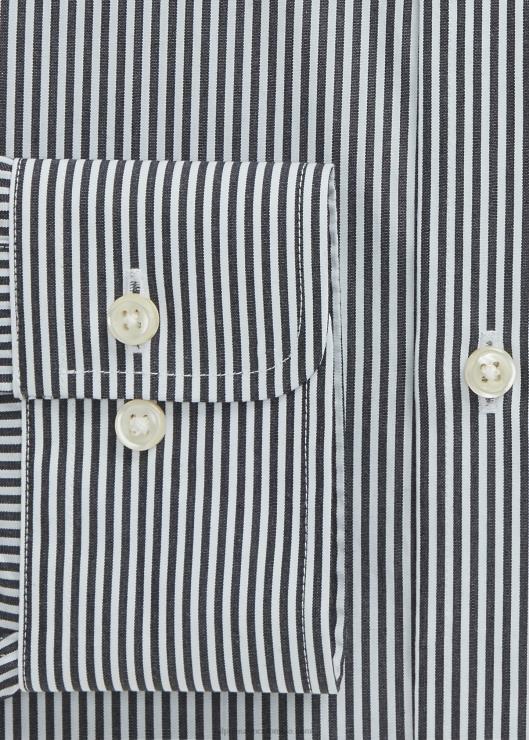 camisa slim fit de popelina a rayas hombres negro/blanco Ralph Lauren 2XR2V1089