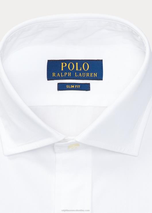 camisa slim fit de popelina hombres blanco Ralph Lauren 2XR2V1309