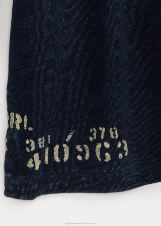 camiseta de rugby de felpa francesa hombres índigo Ralph Lauren 2XR2V1778