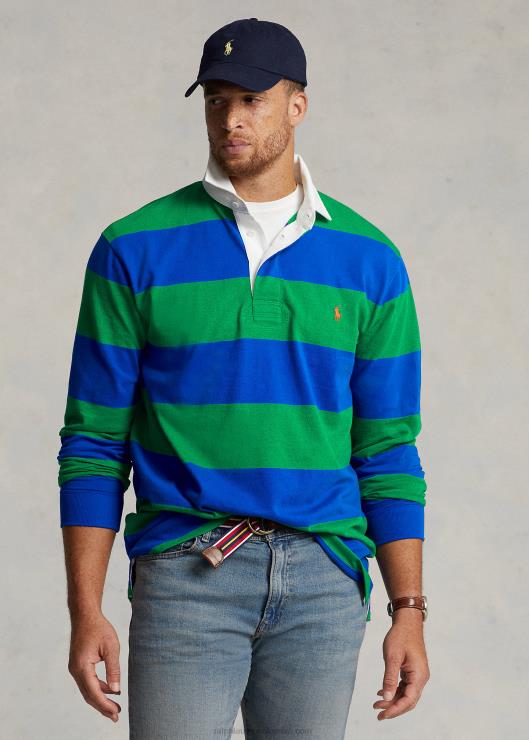 la icónica camiseta de rugby hombres zafiro estrella/verde Ralph Lauren 2XR2V1679