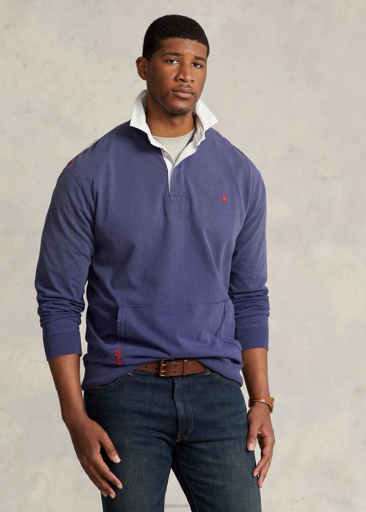 playera de rugby con parche de bandera hombres cobertizo para botes de la marina Ralph Lauren 2XR2V1652