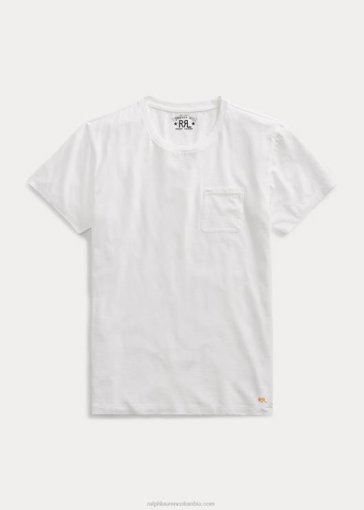 camiseta con bolsillo de jersey hombres blanco Ralph Lauren 2XR2V1694