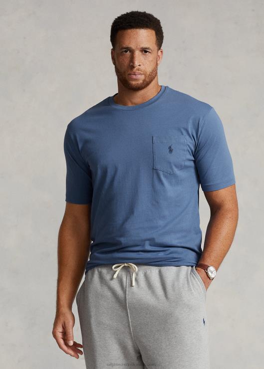 camiseta con bolsillo de jersey hombres carson azul Ralph Lauren 2XR2V1852