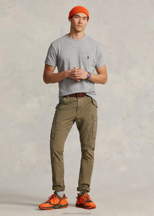 camiseta con bolsillo de jersey-todos los ajustes hombres brezo vintage oscuro Ralph Lauren 2XR2V250