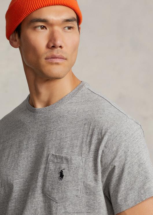 camiseta con bolsillo de jersey-todos los ajustes hombres brezo vintage oscuro Ralph Lauren 2XR2V250