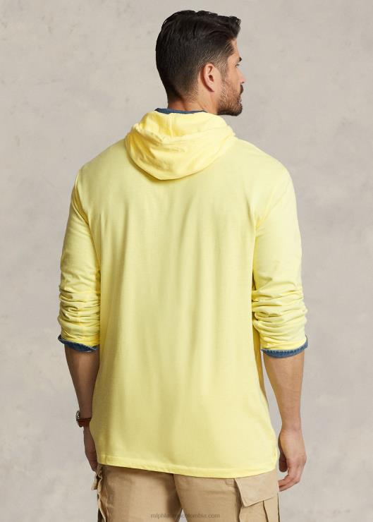 camiseta con capucha y osito de polo hombres oso pescador amarillo Ralph Lauren 2XR2V1426