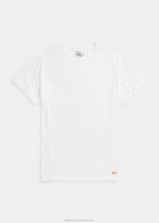 camiseta con cuello redondo hombres blanco Ralph Lauren 2XR2V1688