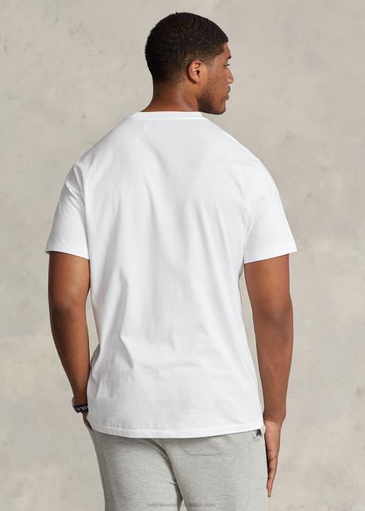camiseta con cuello redondo hombres blanco Ralph Lauren 2XR2V1883