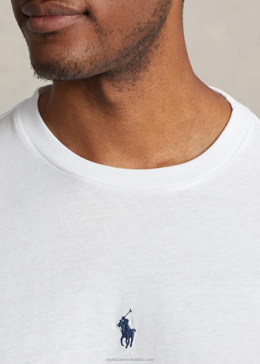 camiseta con cuello redondo hombres blanco Ralph Lauren 2XR2V1883