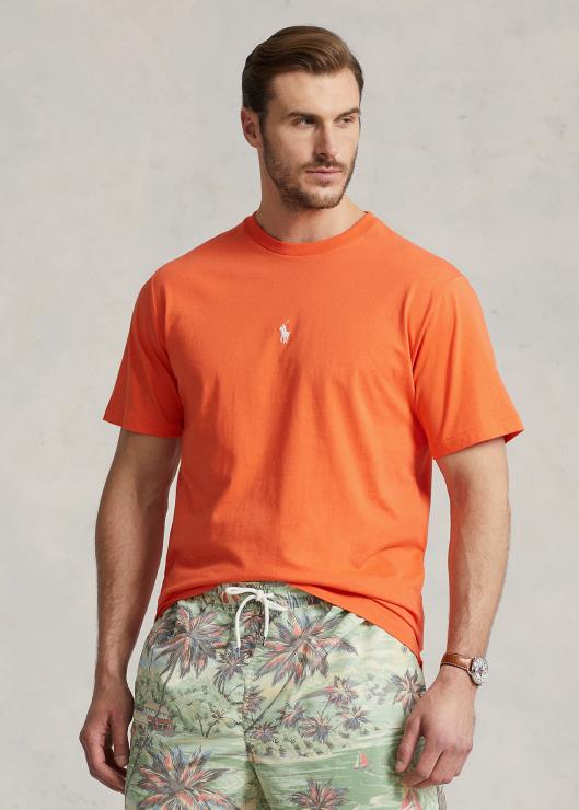 camiseta con cuello redondo hombres cadmio Ralph Lauren 2XR2V1884