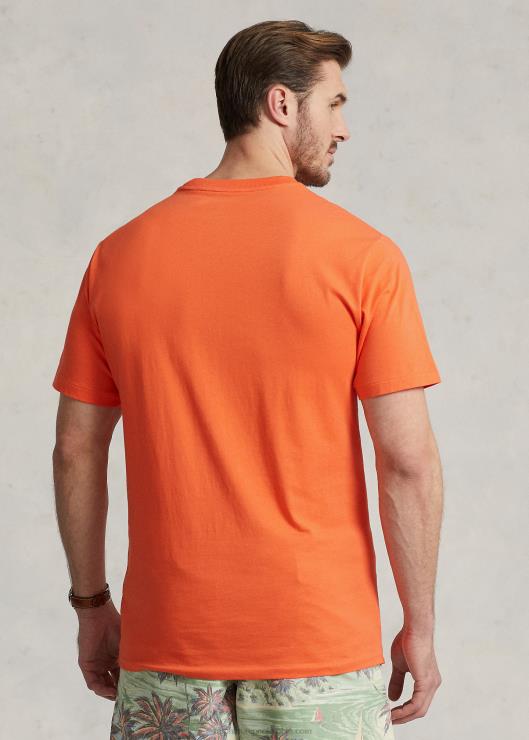 camiseta con cuello redondo hombres cadmio Ralph Lauren 2XR2V1884