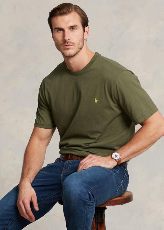 camiseta con cuello redondo hombres salvia oscura Ralph Lauren 2XR2V8711