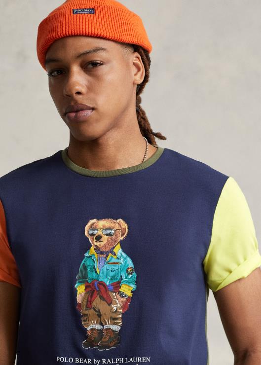 camiseta de corte clásico con oso de polo hombres marina de crucero Ralph Lauren 2XR2V326