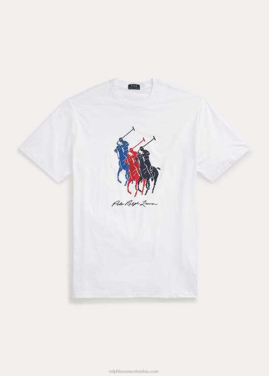 camiseta de pony grande hombres blanco Ralph Lauren 2XR2V1478