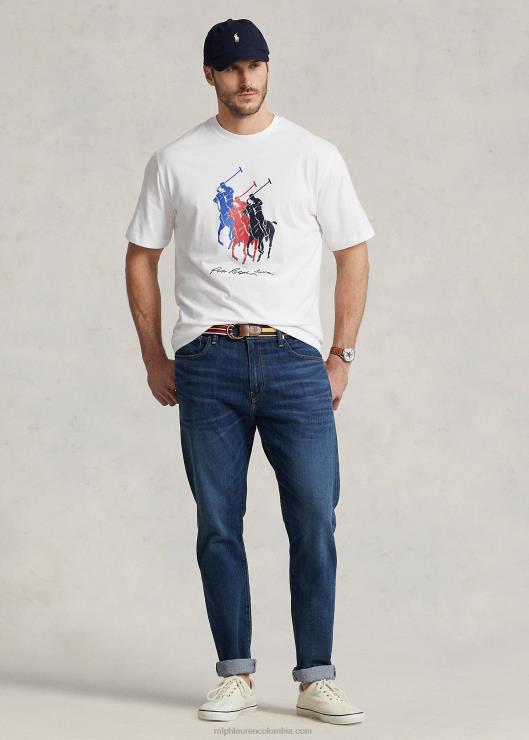 camiseta de pony grande hombres blanco Ralph Lauren 2XR2V1478