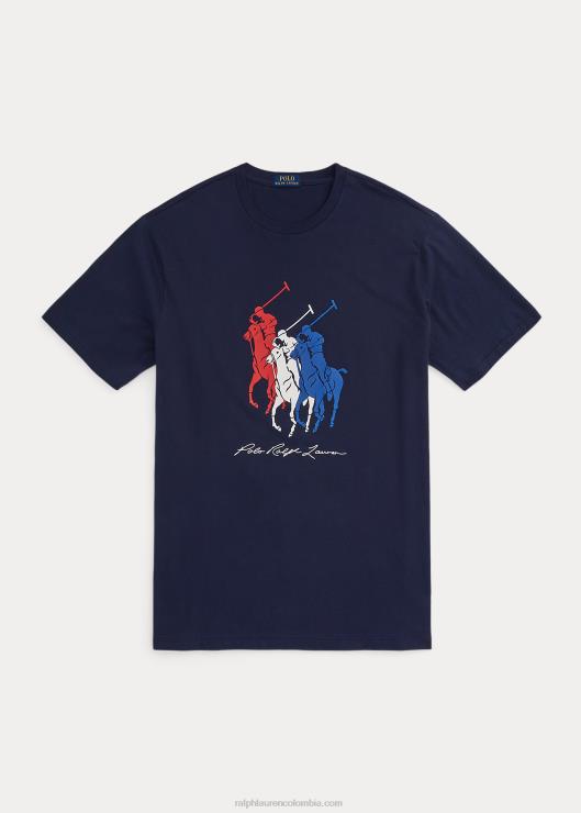 camiseta de pony grande hombres marina de crucero Ralph Lauren 2XR2V1477