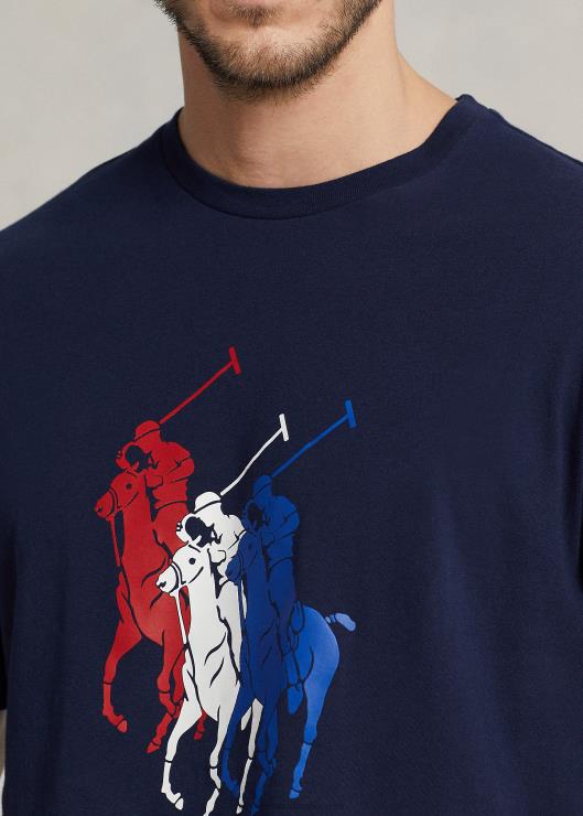 camiseta de pony grande hombres marina de crucero Ralph Lauren 2XR2V1477