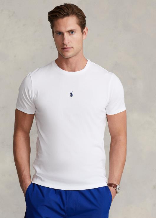 camiseta personalizada de corte slim con cuello redondo hombres blanco Ralph Lauren 2XR2V463