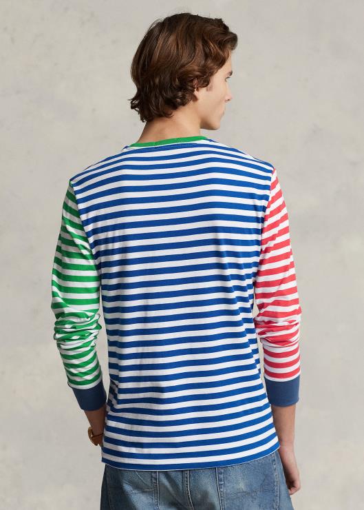 camiseta personalizada slim fit de jersey a rayas hombres viejo real multi Ralph Lauren 2XR2V406