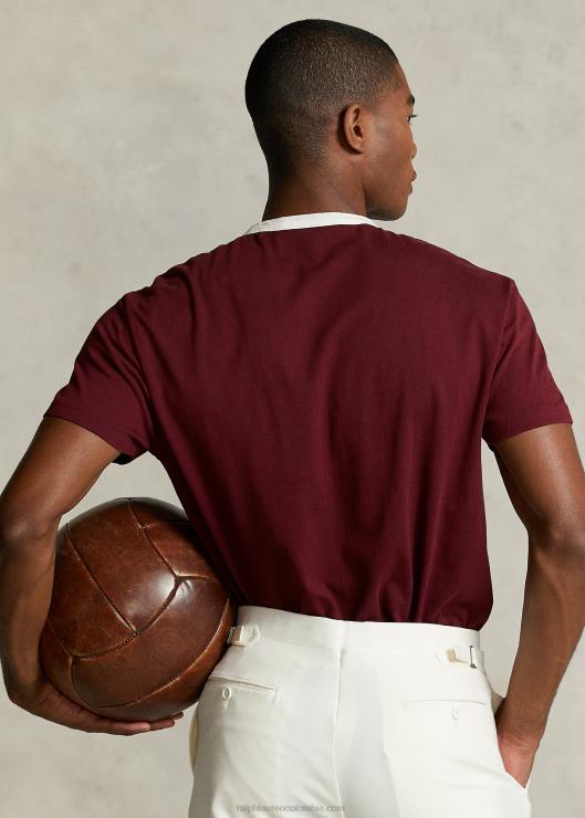 camiseta ringer de la colección morehouse hombres vino clasico Ralph Lauren 2XR2V1248