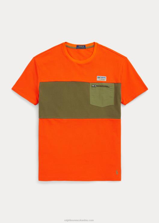 camiseta utilitaria de malla de corte clásico hombres Vela naranja multi Ralph Lauren 2XR2V8518