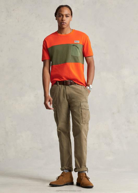 camiseta utilitaria de malla de corte clásico hombres Vela naranja multi Ralph Lauren 2XR2V8518