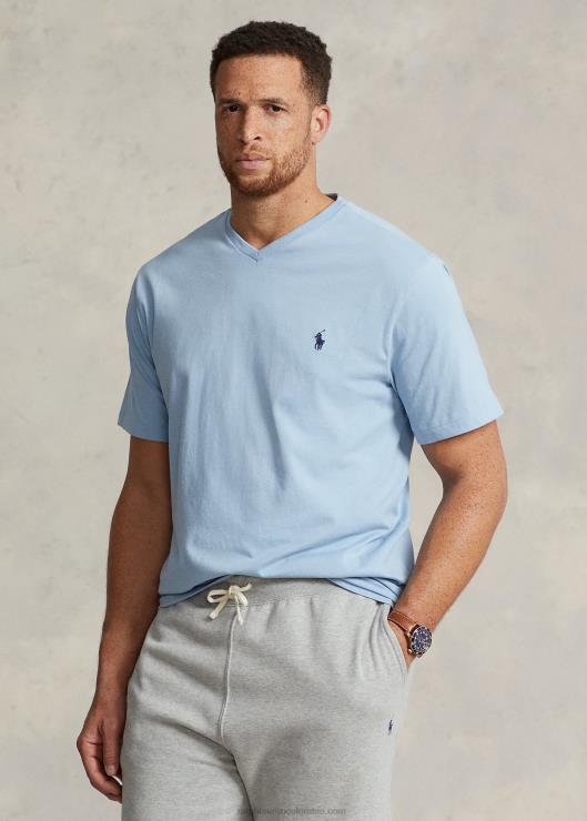 playera con cuello en V hombres finca azul Ralph Lauren 2XR2V1414