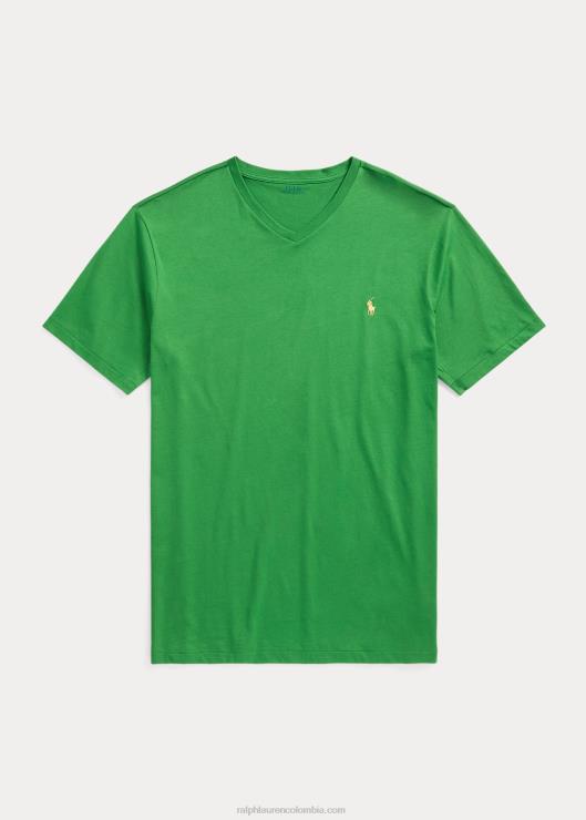 playera con cuello en V hombres verde optico Ralph Lauren 2XR2V1848