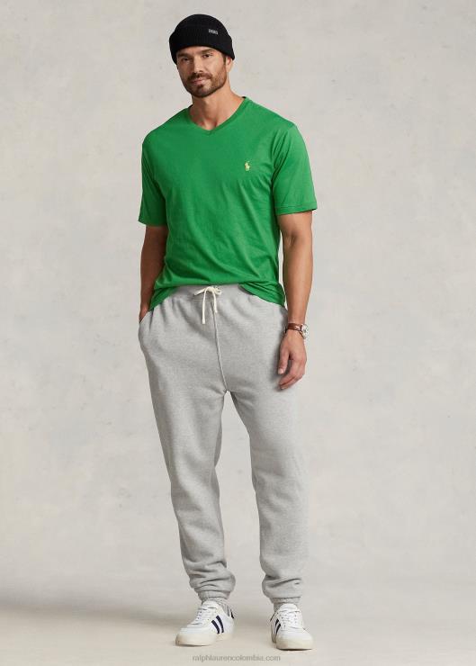 playera con cuello en V hombres verde optico Ralph Lauren 2XR2V1848