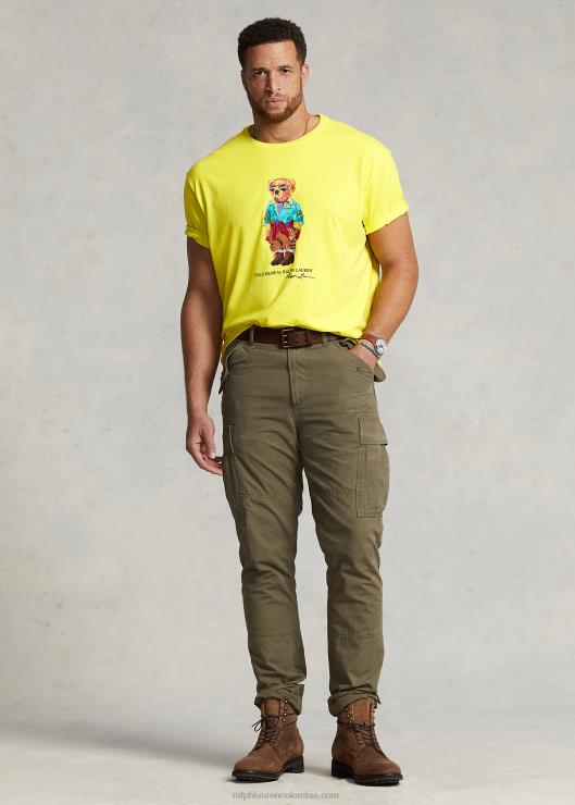 playera con osito de polo hombres oso amarillo láser Ralph Lauren 2XR2V1566