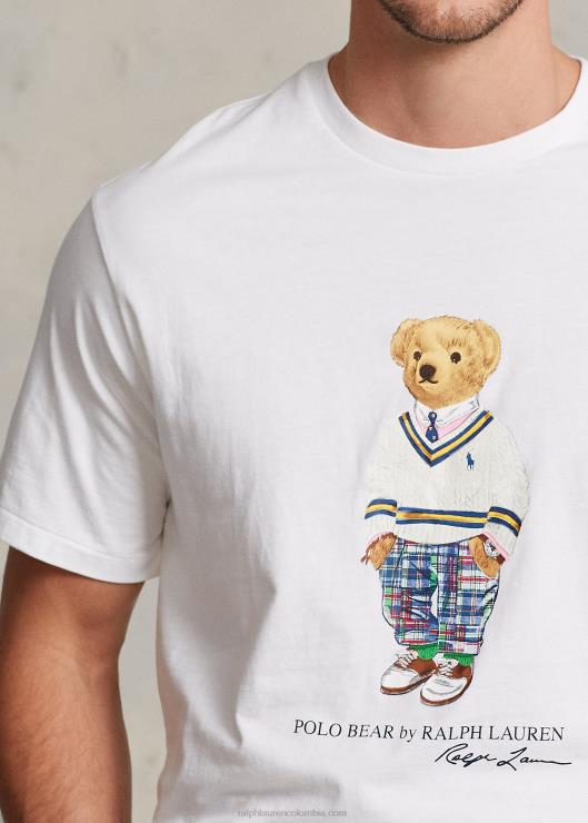 playera con osito de polo hombres oso de muy buen gusto blanco Ralph Lauren 2XR2V1493