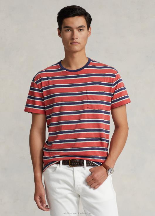 playera de corte clásico a rayas hombres puesto rojo multi Ralph Lauren 2XR2V8448