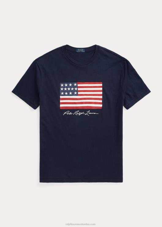 playera de corte clásico con bandera hombres marina de crucero Ralph Lauren 2XR2V8543