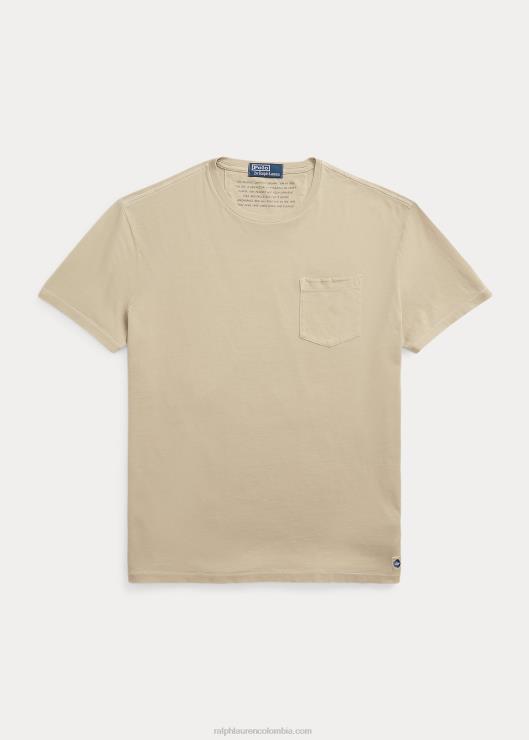 playera de corte clásico con bolsillo hombres caqui clásico Ralph Lauren 2XR2V419