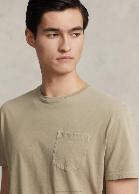 playera de corte clásico con bolsillo hombres caqui clásico Ralph Lauren 2XR2V419