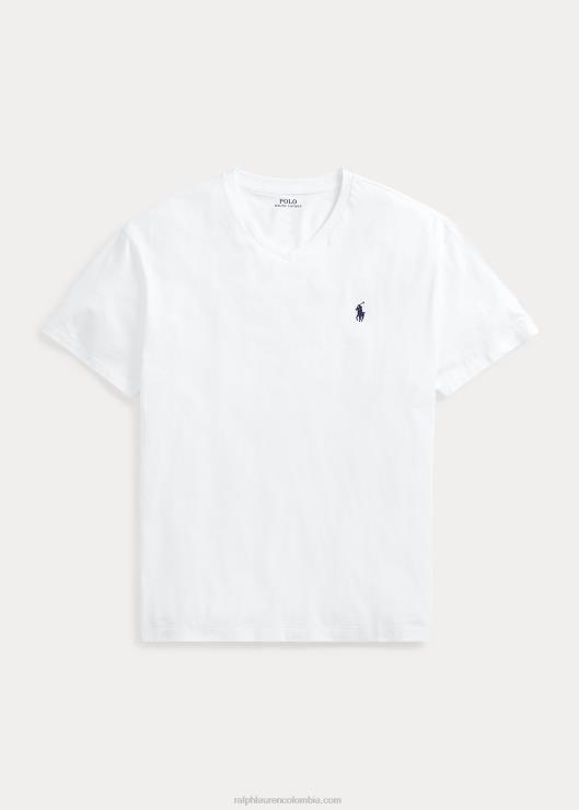 playera de corte clásico con cuello en V hombres blanco Ralph Lauren 2XR2V204