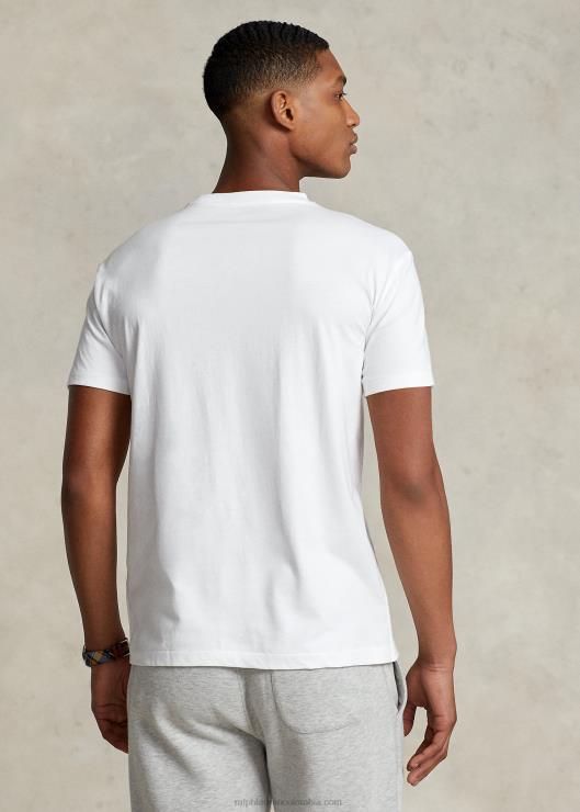 playera de corte clásico con cuello en V hombres blanco Ralph Lauren 2XR2V204