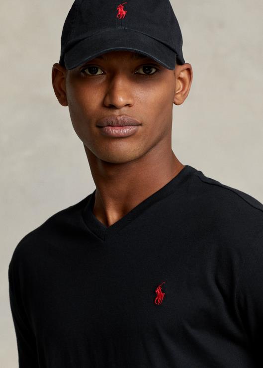 playera de corte clásico con cuello en V hombres rl negro Ralph Lauren 2XR2V207