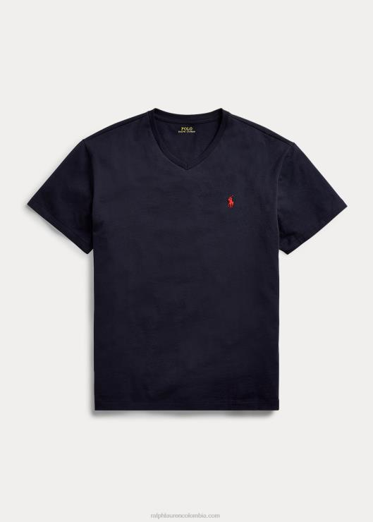 playera de corte clásico con cuello en V hombres tinta Ralph Lauren 2XR2V215