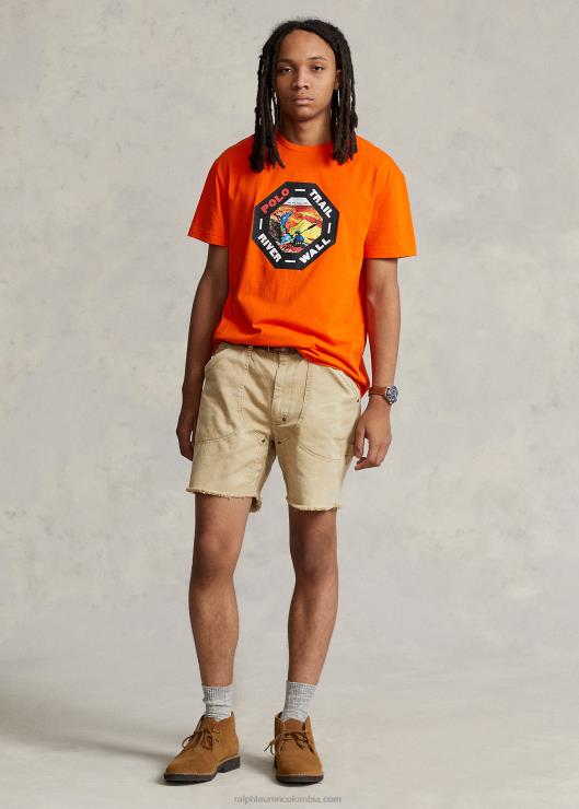 playera de corte clásico con gráfico hombres vela naranja Ralph Lauren 2XR2V686