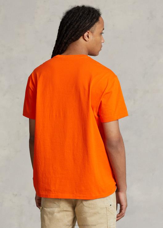 playera de corte clásico con gráfico hombres vela naranja Ralph Lauren 2XR2V686