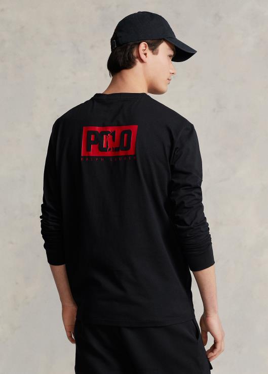 playera de corte clásico con logo hombres negro Ralph Lauren 2XR2V865