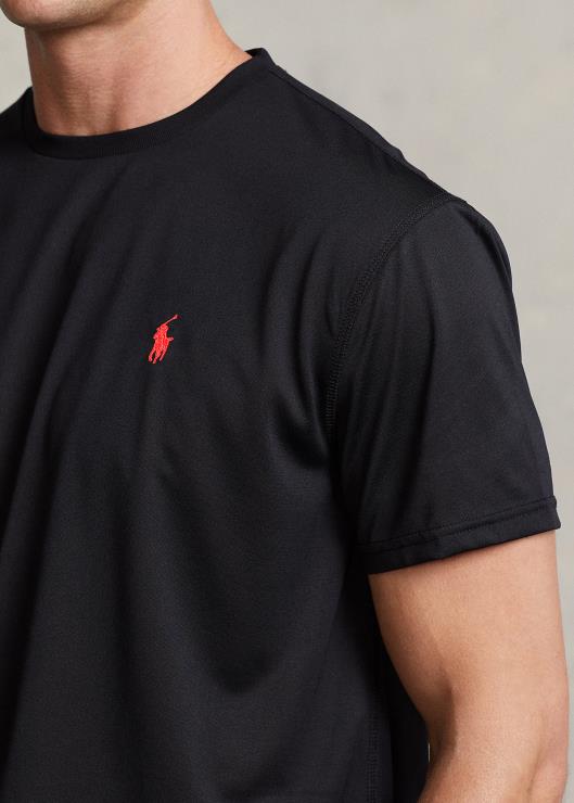 playera de punto de rendimiento de corte clásico hombres negro Ralph Lauren 2XR2V278