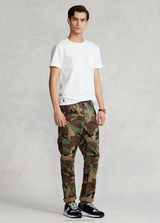 playera slim fit personalizada con bolsillo de jersey hombres blanco Ralph Lauren 2XR2V343