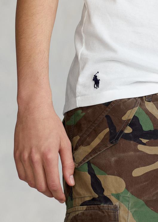 playera slim fit personalizada con bolsillo de jersey hombres blanco Ralph Lauren 2XR2V343